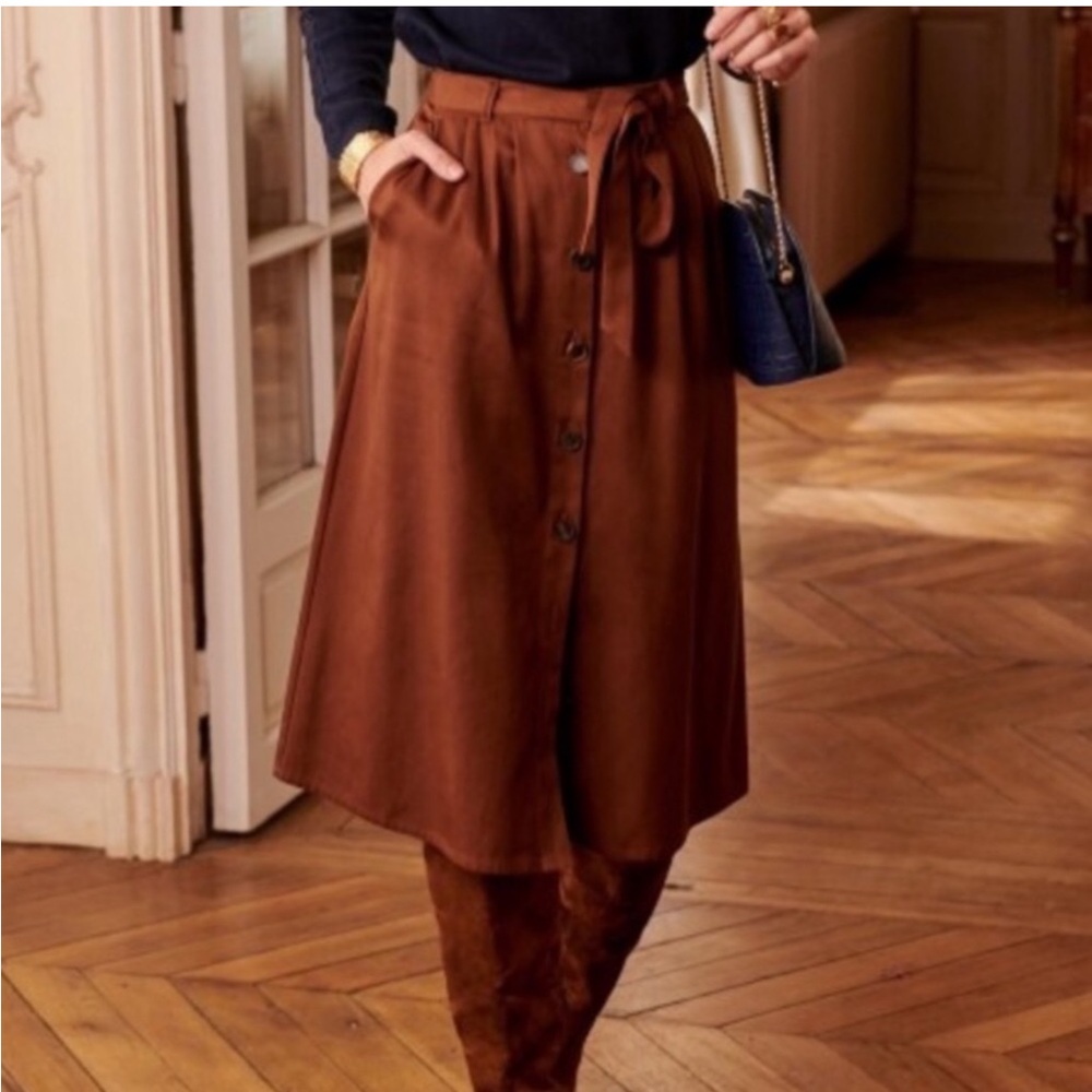 New! Sézane celina midi skirt 36